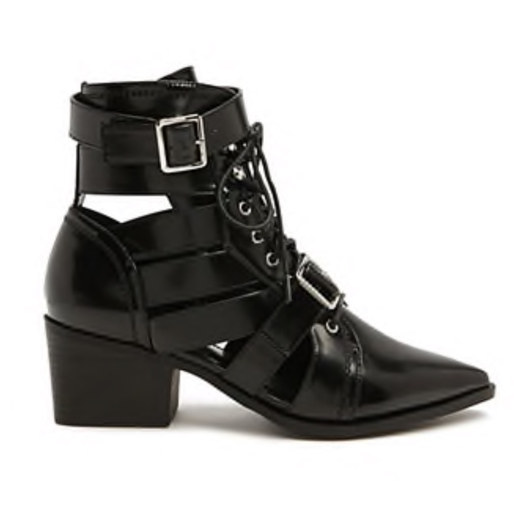 Cut Out Black Booties.